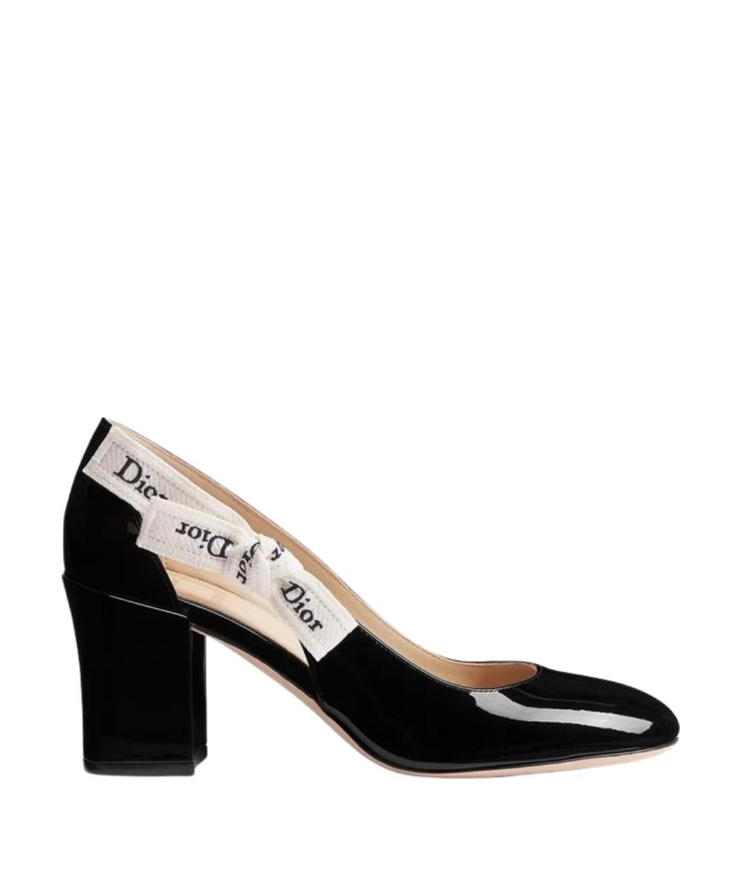 CHRISTIAN DIOR Черные туфли из лакированной кожи, фото 1