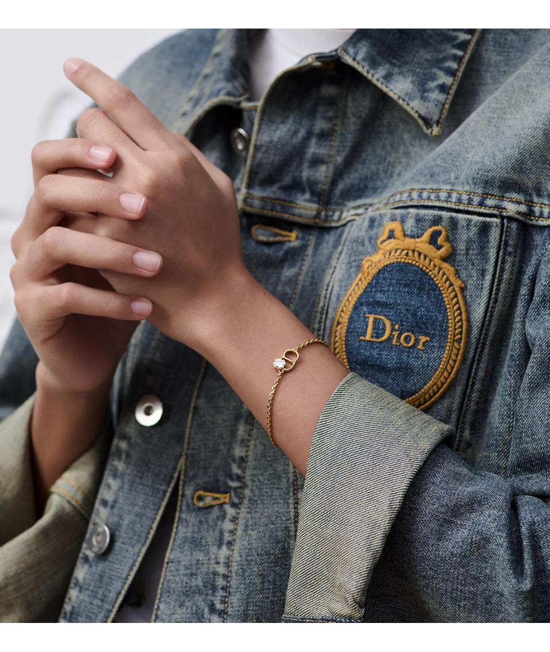 CHRISTIAN DIOR Золотой латунный браслет, фото 2