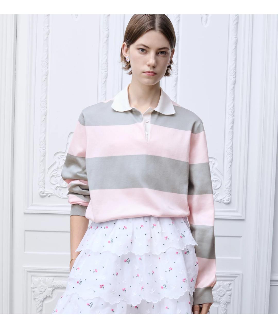 CHRISTIAN DIOR Розовый хлопковый джемпер / свитер, фото 3