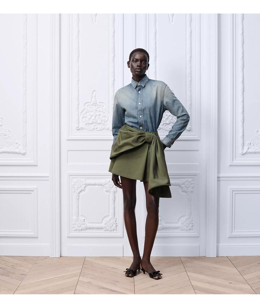 CHRISTIAN DIOR Синяя хлопковая рубашка, фото 2