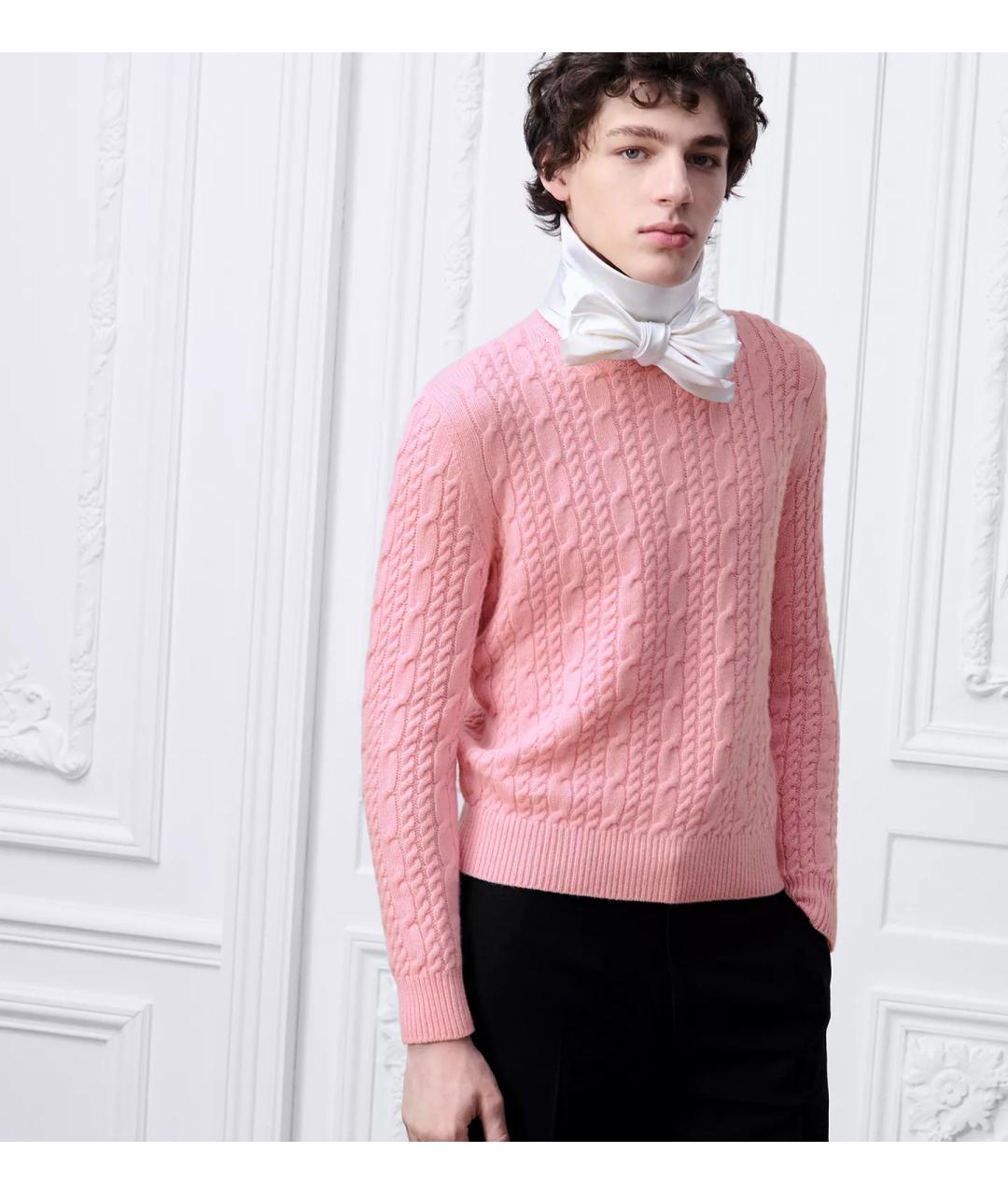 CHRISTIAN DIOR Розовый кашемировый джемпер / свитер, фото 2