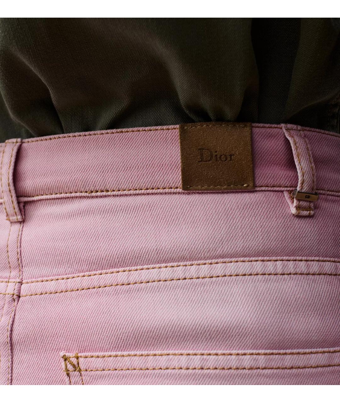 CHRISTIAN DIOR Розовая хлопковая юбка мини, фото 4