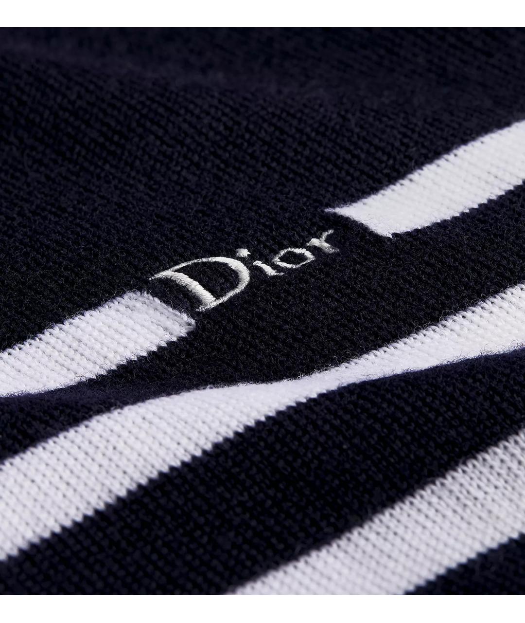 CHRISTIAN DIOR Темно-синий шерстяной джемпер / свитер, фото 4