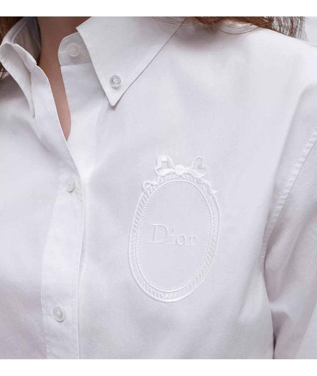 CHRISTIAN DIOR Белая хлопковая рубашка, фото 4