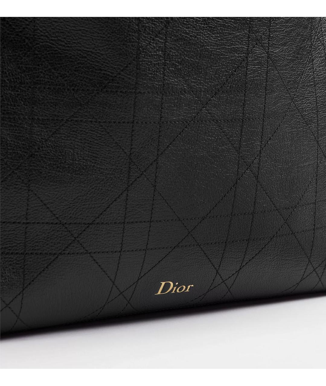 CHRISTIAN DIOR Черная кожаная сумка через плечо, фото 4