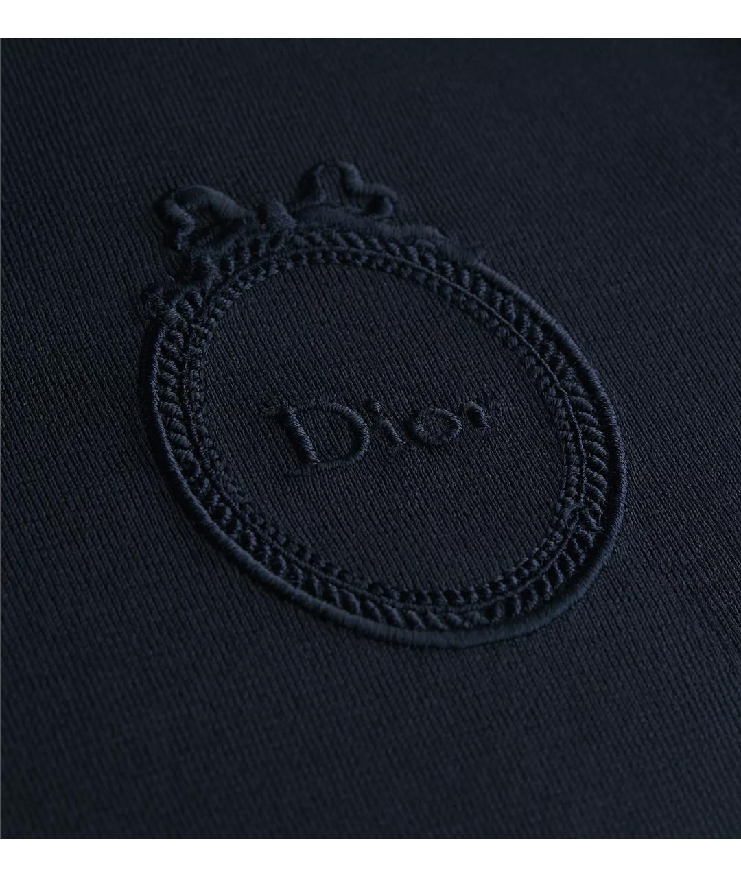 CHRISTIAN DIOR Темно-синий шелковый джемпер / свитер, фото 2