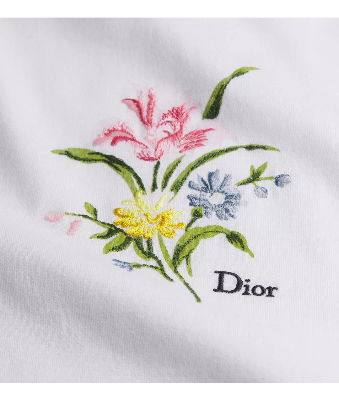 CHRISTIAN DIOR Белая хлопковая футболка, фото 5