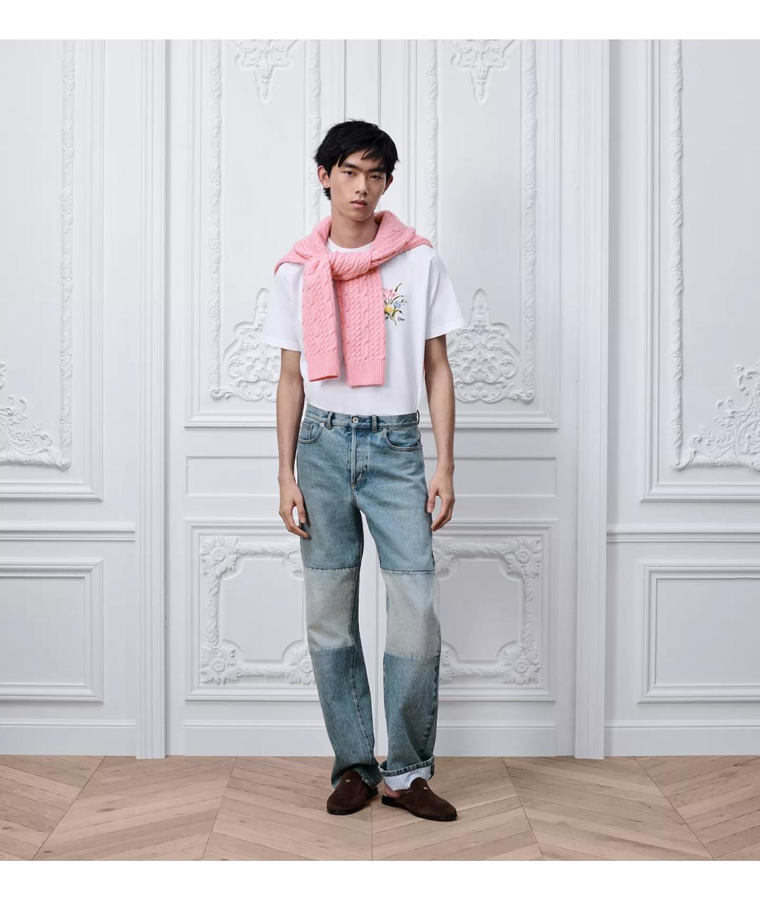 CHRISTIAN DIOR Белая хлопковая футболка, фото 3