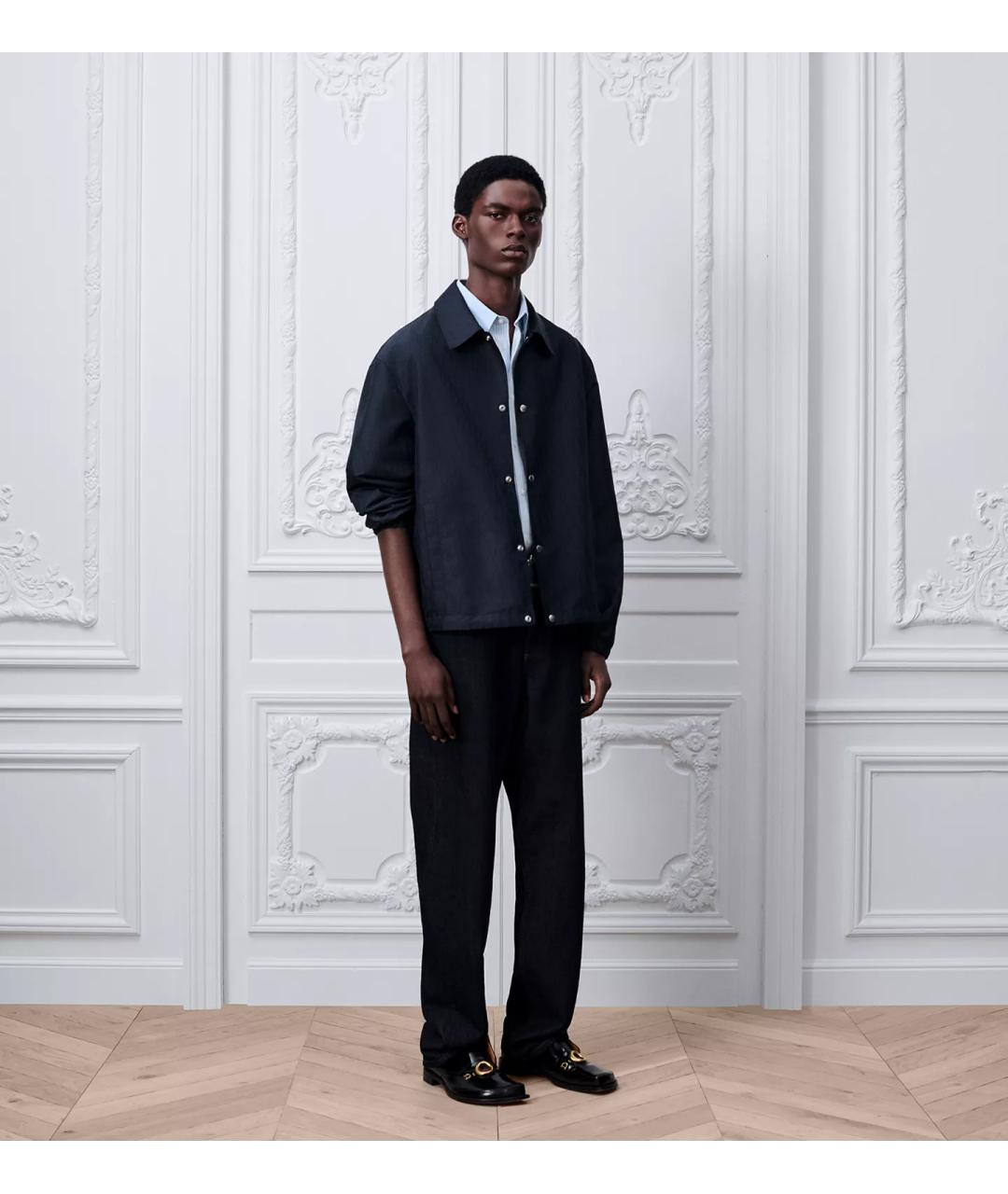CHRISTIAN DIOR Темно-синие хлопковые прямые джинсы, фото 2
