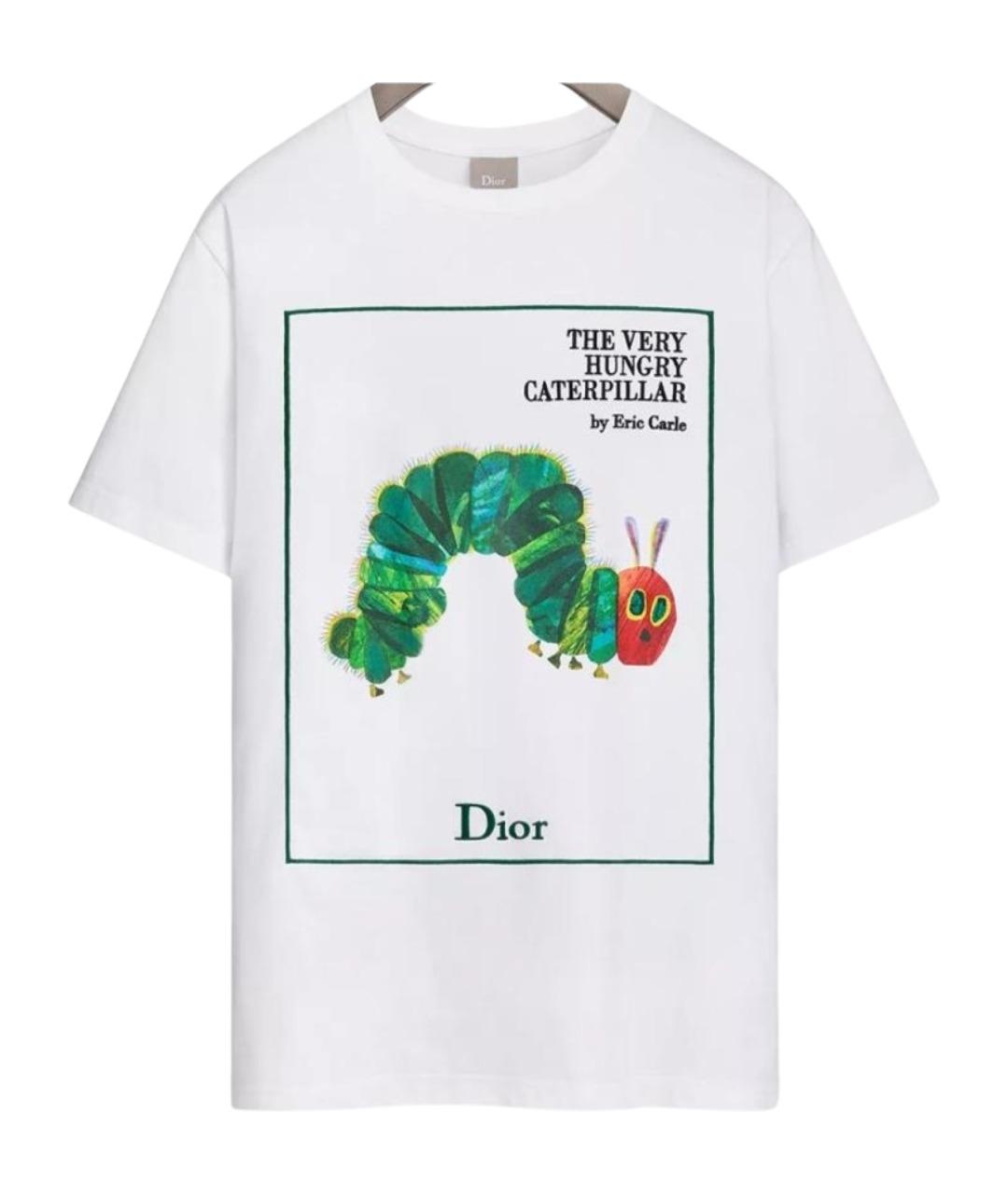 CHRISTIAN DIOR Белая хлопковая футболка, фото 1