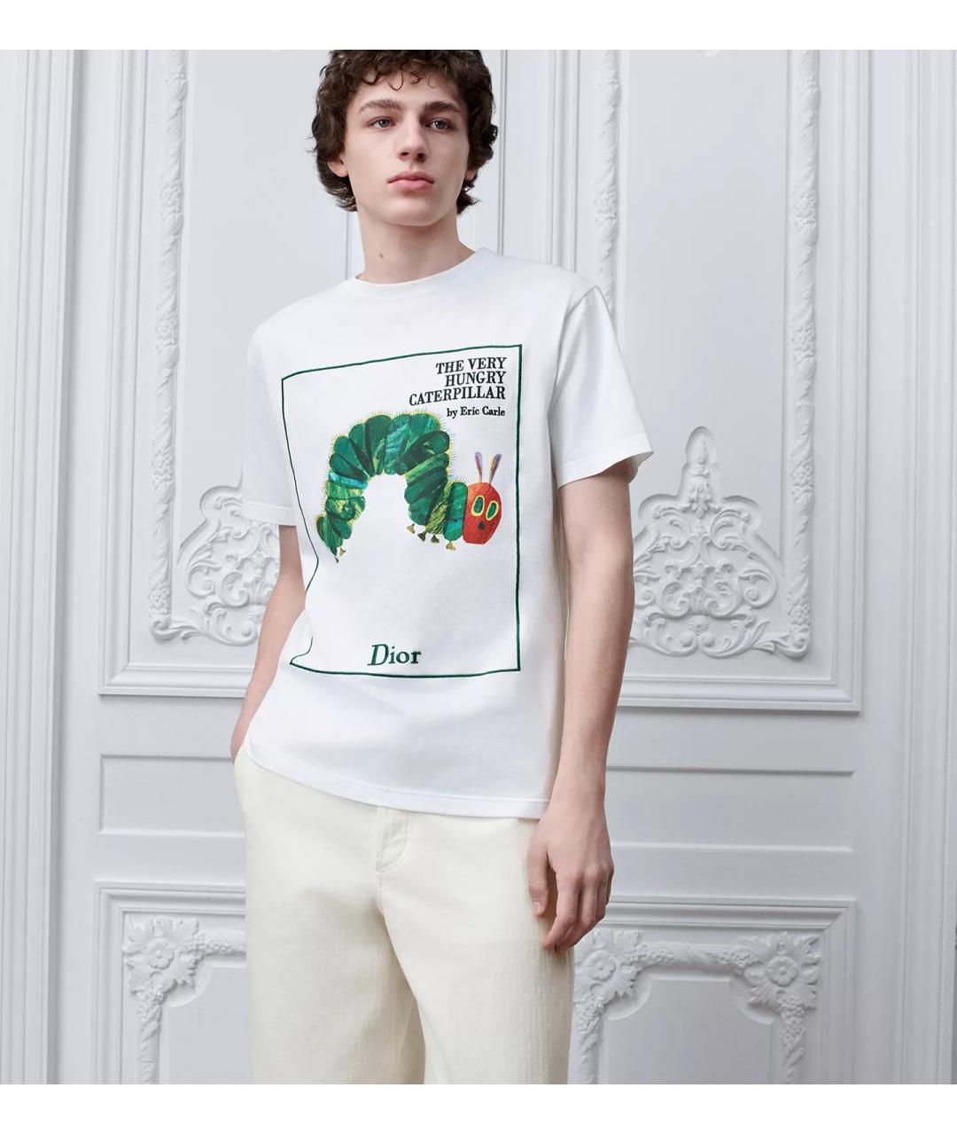 CHRISTIAN DIOR Белая хлопковая футболка, фото 2