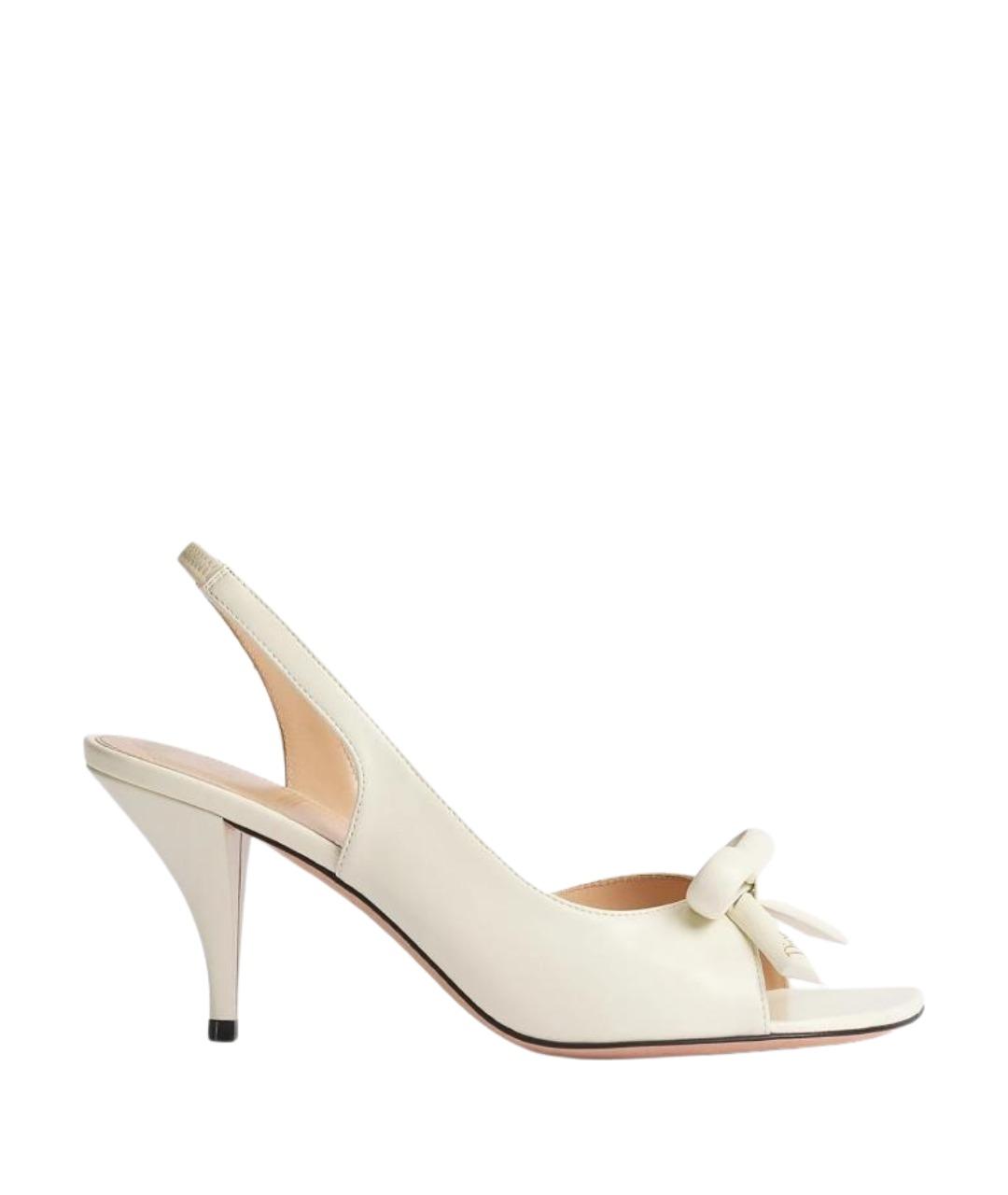 CHRISTIAN DIOR Белые кожаные туфли, фото 1