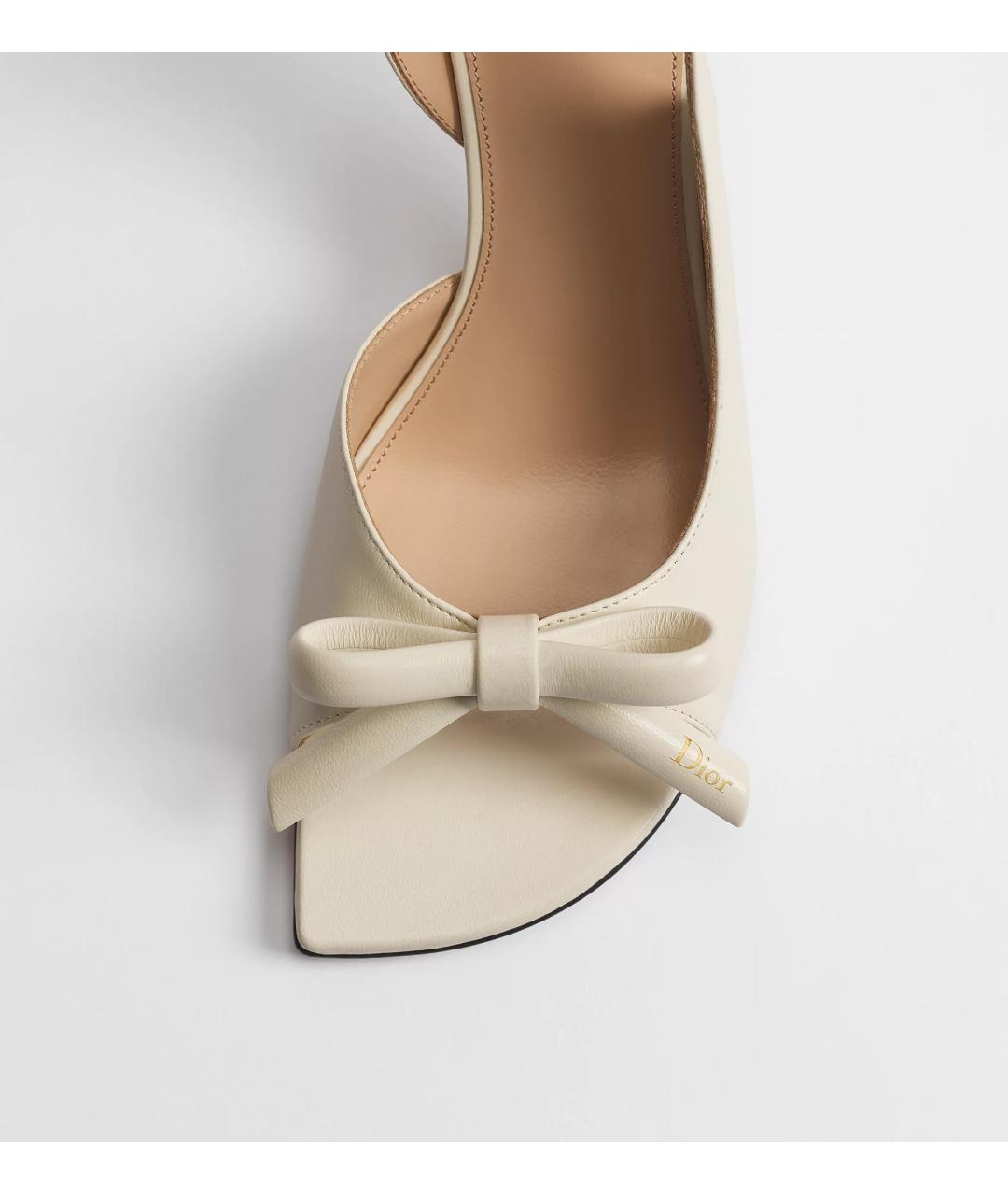 CHRISTIAN DIOR Белые кожаные туфли, фото 2
