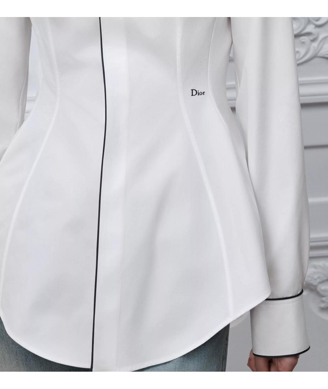 CHRISTIAN DIOR Белая хлопковая рубашка, фото 5