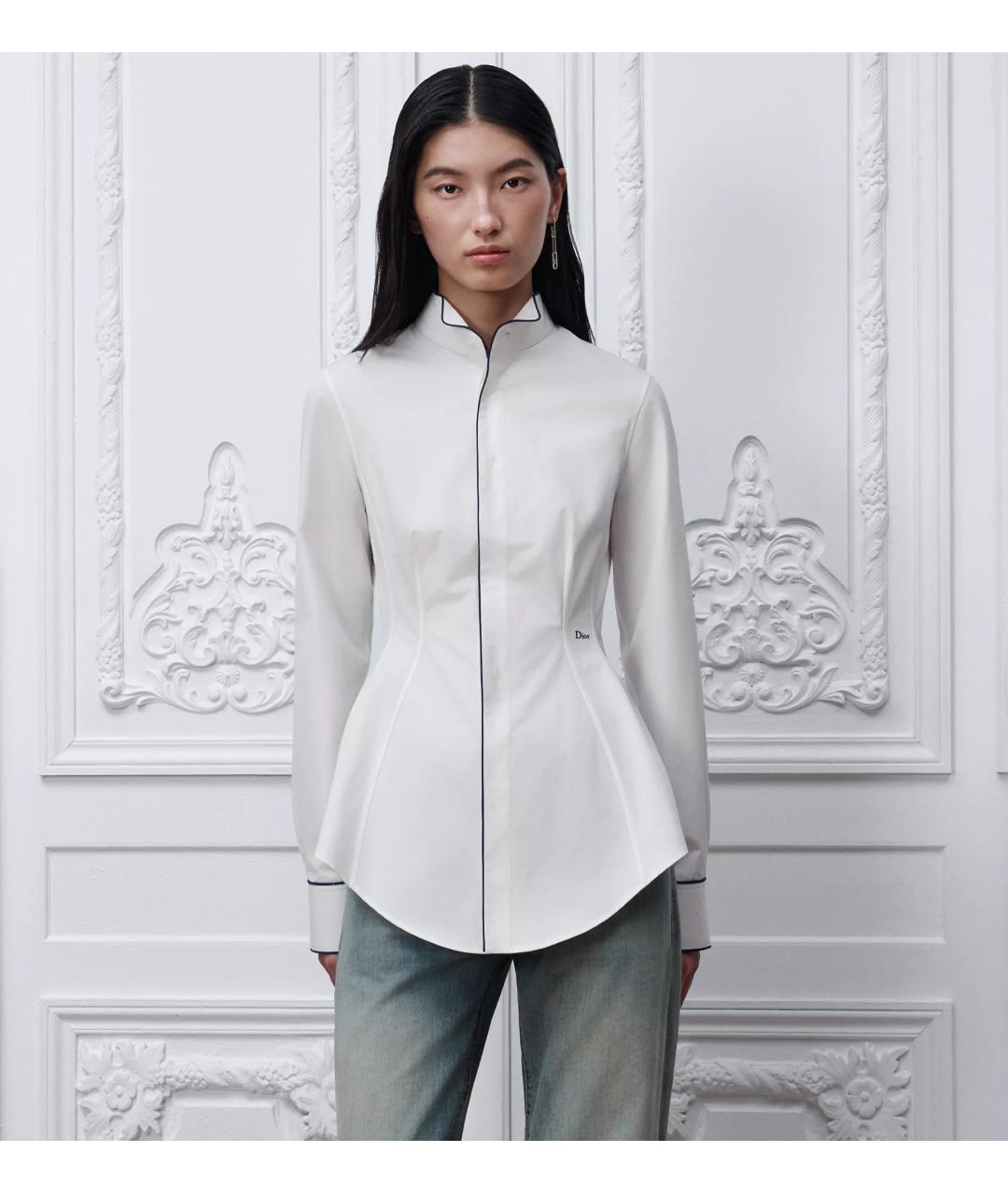 CHRISTIAN DIOR Белая хлопковая рубашка, фото 3