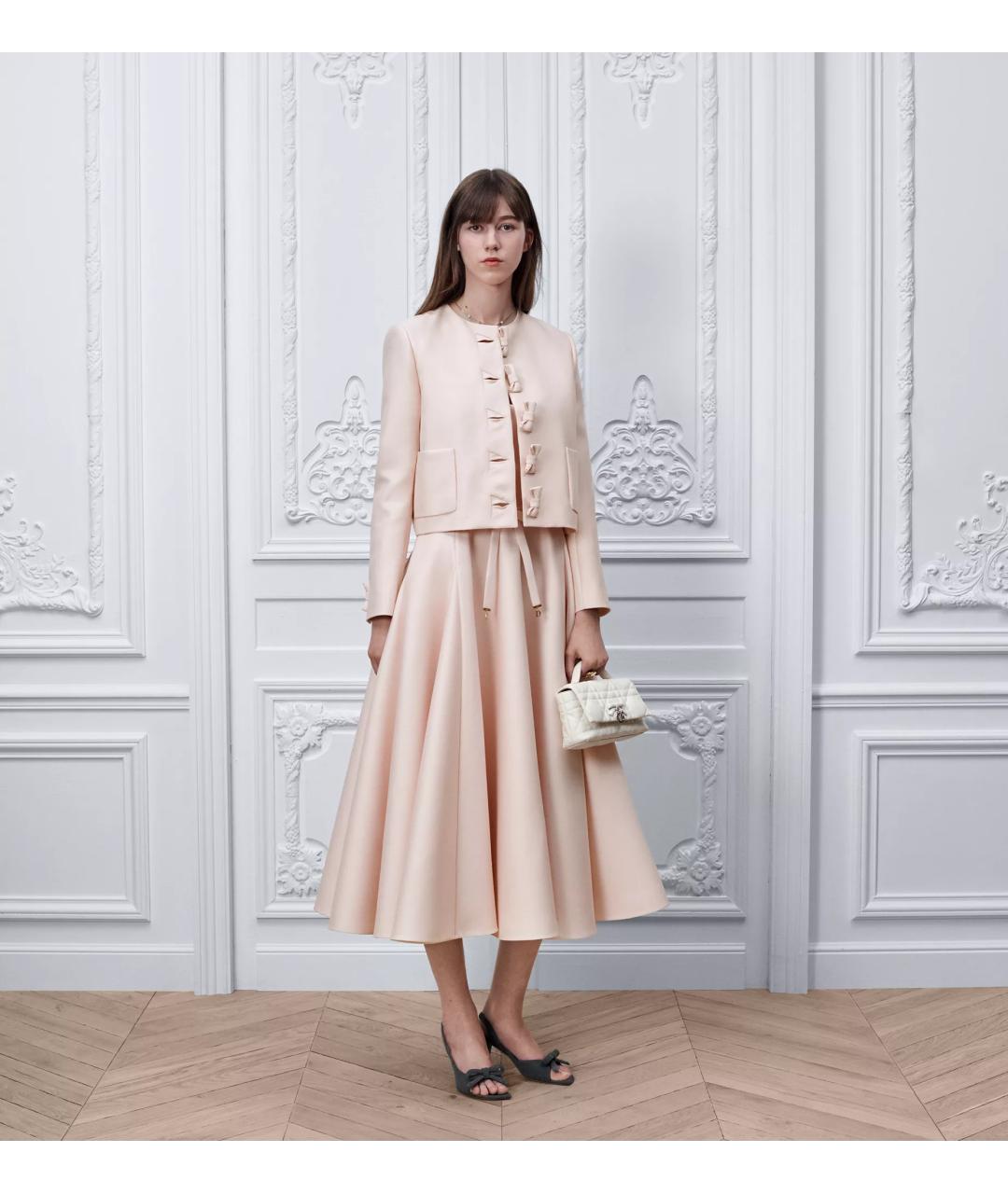 CHRISTIAN DIOR Розовый шерстяной жакет/пиджак, фото 2