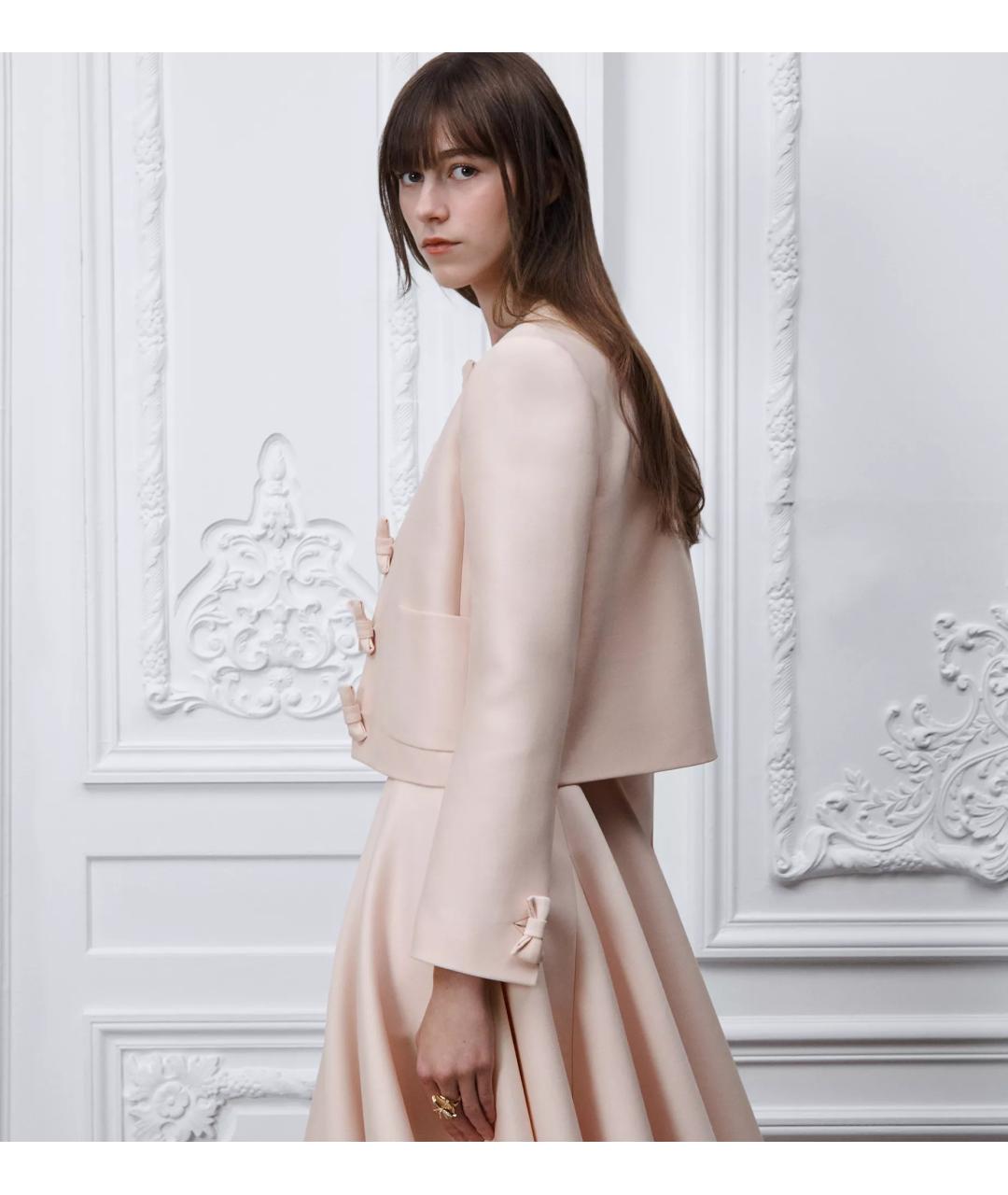 CHRISTIAN DIOR Розовый шерстяной жакет/пиджак, фото 4