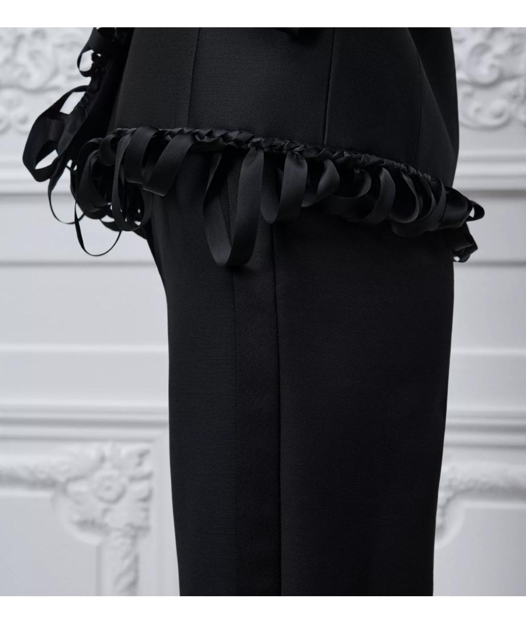 CHRISTIAN DIOR Черные шерстяные прямые брюки, фото 3