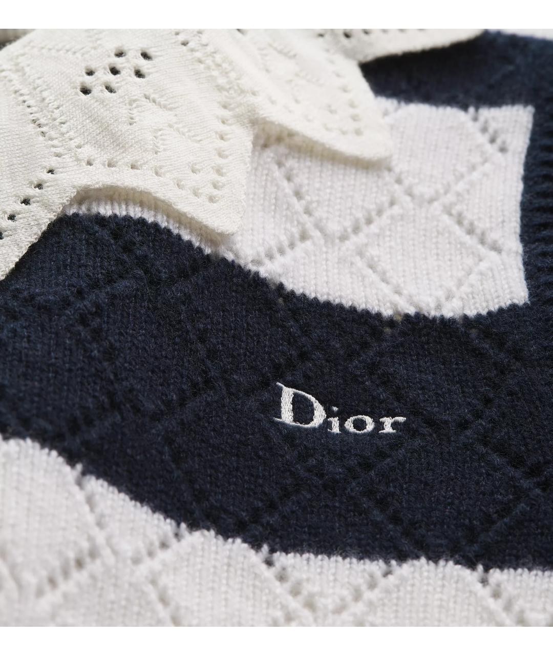 CHRISTIAN DIOR Синяя кашемировая жилетка, фото 6