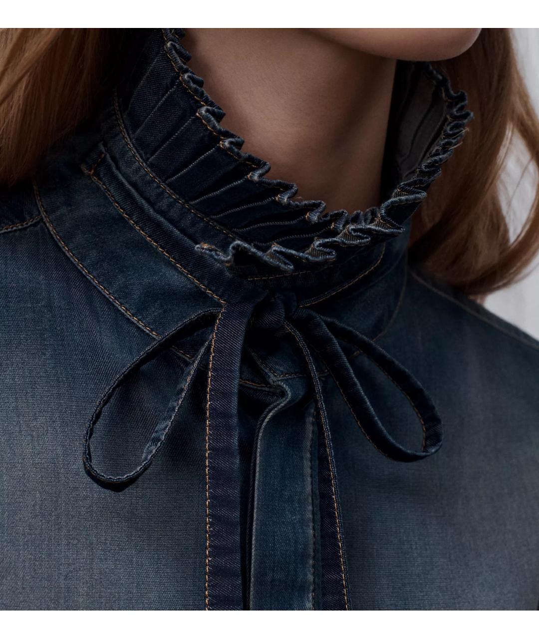 CHRISTIAN DIOR Синяя хлопковая рубашка, фото 4