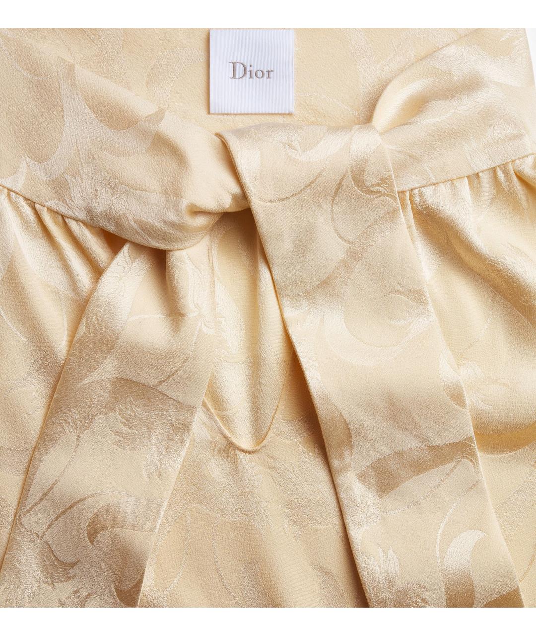 CHRISTIAN DIOR Желтая шелковая блузы, фото 6