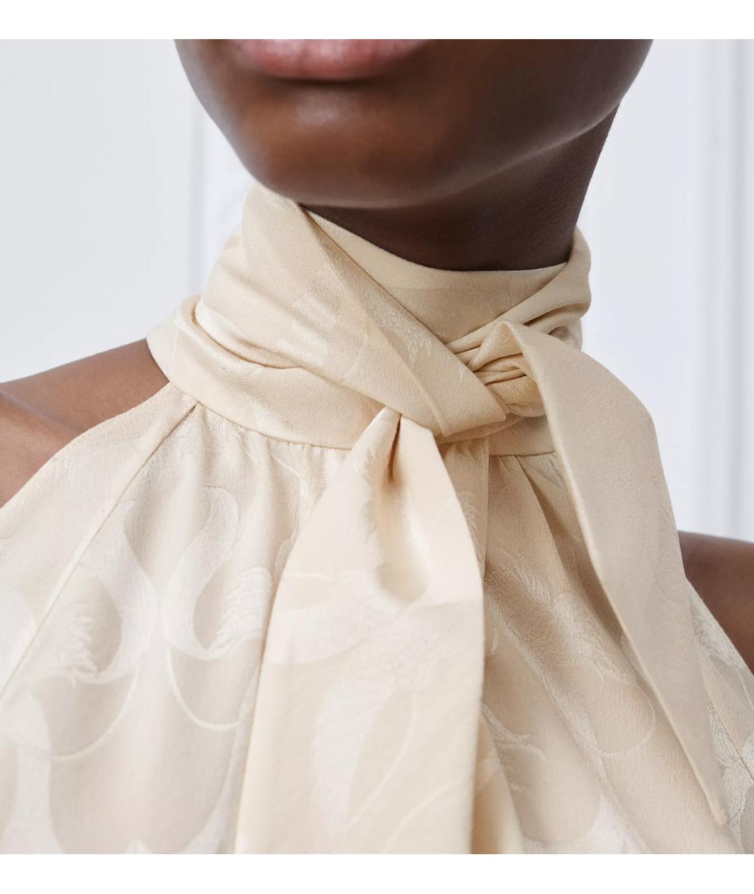 CHRISTIAN DIOR Желтая шелковая блузы, фото 5