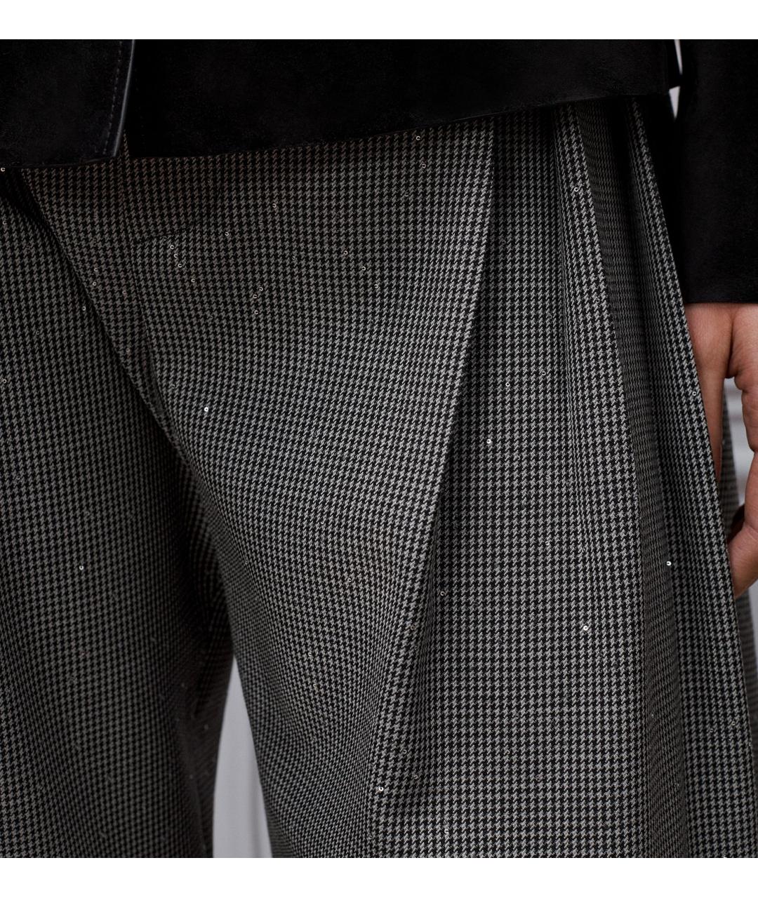 CHRISTIAN DIOR Мульти шерстяные брюки широкие, фото 3