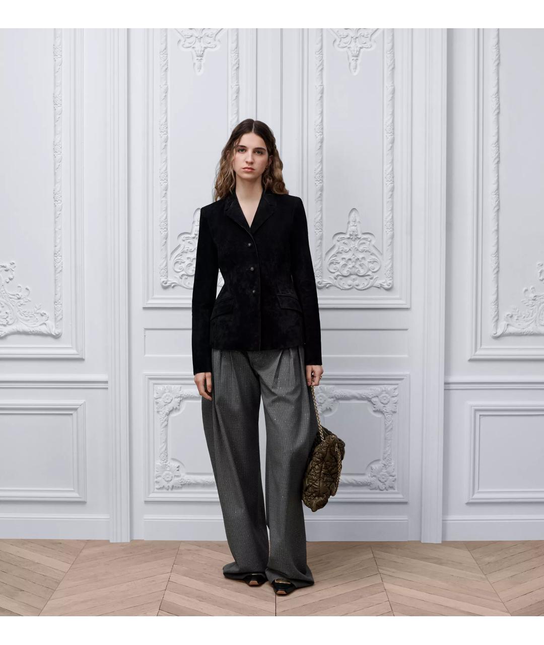 CHRISTIAN DIOR Мульти шерстяные брюки широкие, фото 2