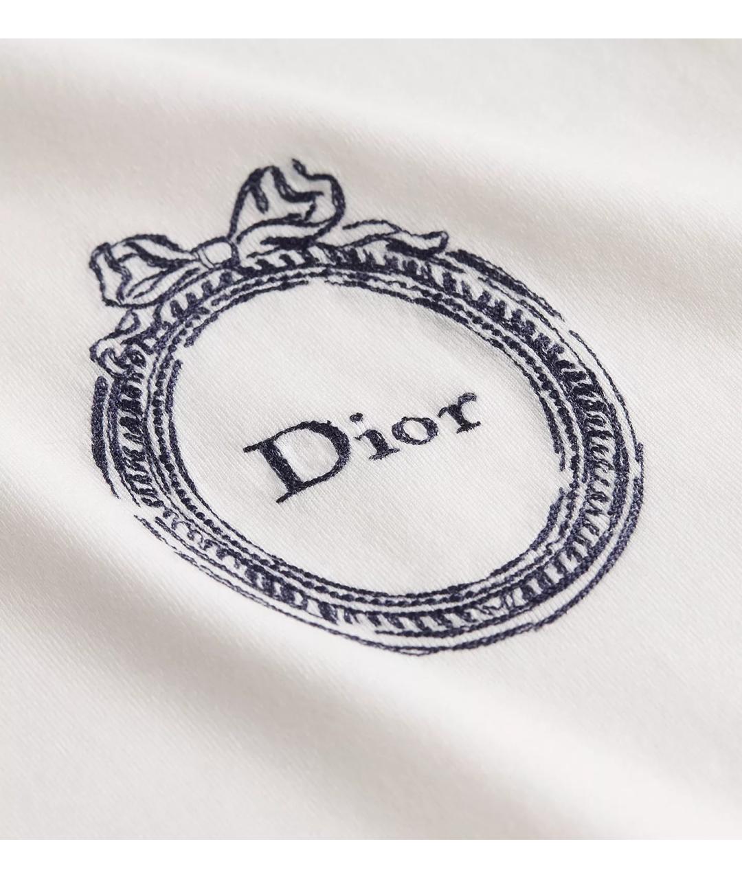 CHRISTIAN DIOR Белая хлопковая футболка, фото 2
