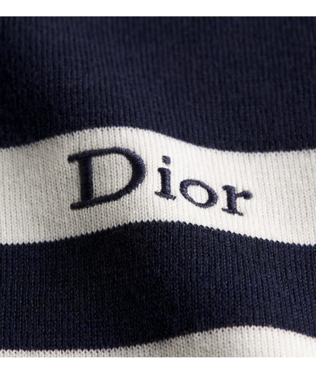 CHRISTIAN DIOR Темно-синий шерстяной кардиган, фото 5