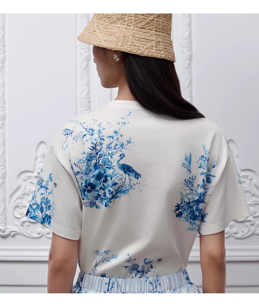 CHRISTIAN DIOR Белая хлопковая футболка, фото 4