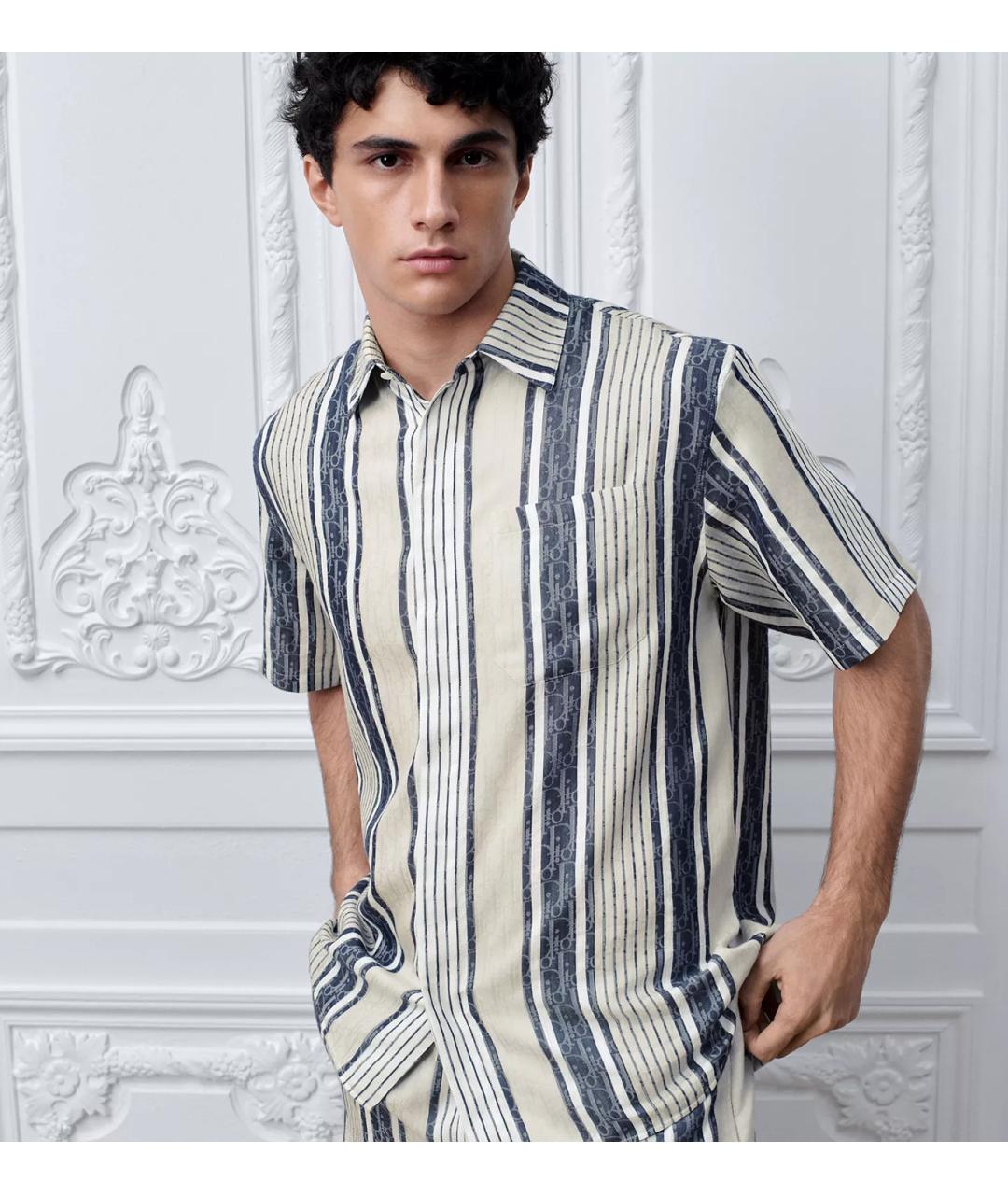 CHRISTIAN DIOR Мульти хлопко-шелковая кэжуал рубашка, фото 2