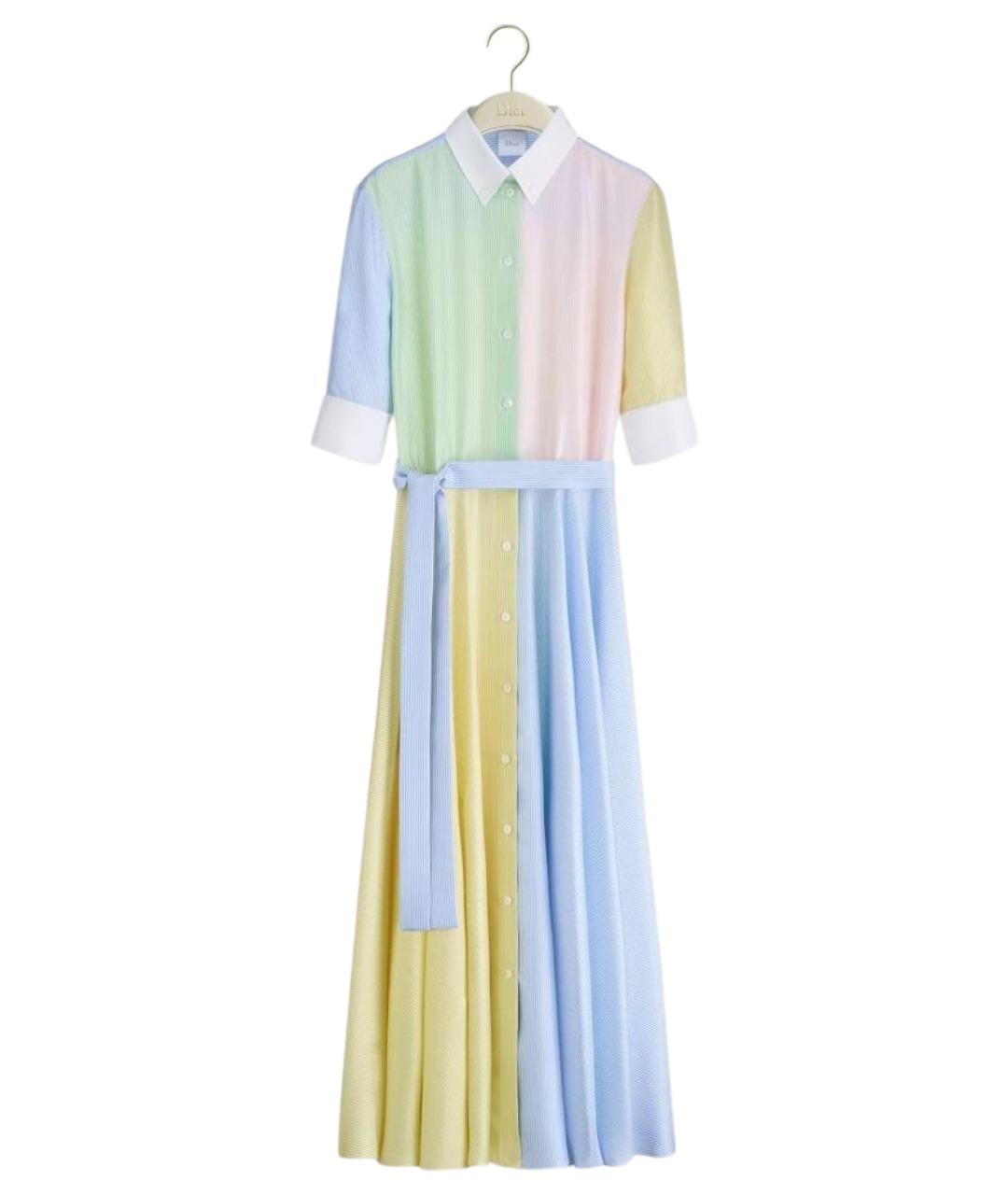 CHRISTIAN DIOR Мульти шелковое повседневное платье, фото 1
