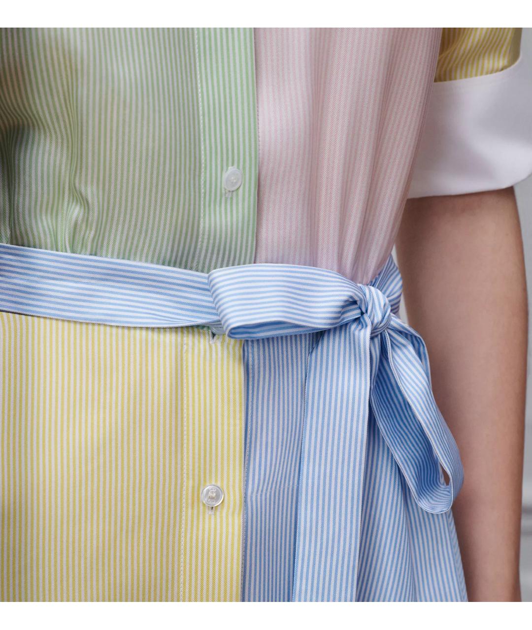 CHRISTIAN DIOR Мульти шелковое повседневное платье, фото 5