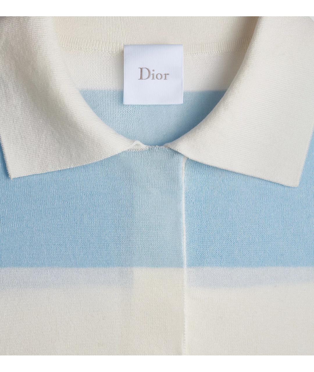CHRISTIAN DIOR Голубой хлопковый джемпер / свитер, фото 6