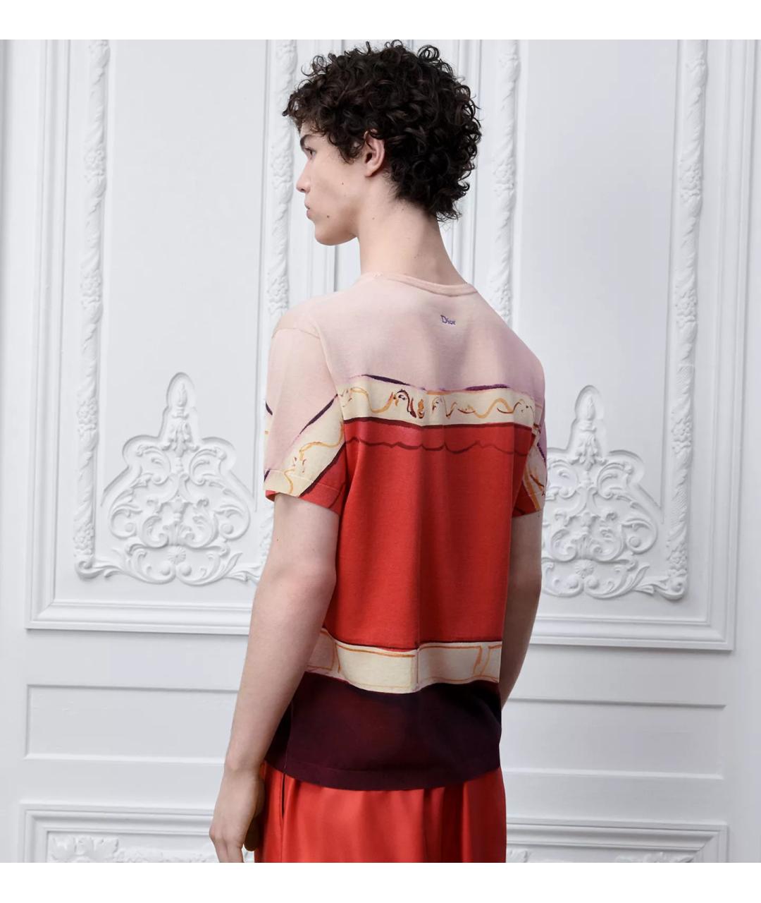 CHRISTIAN DIOR Мульти хлопковая футболка, фото 4