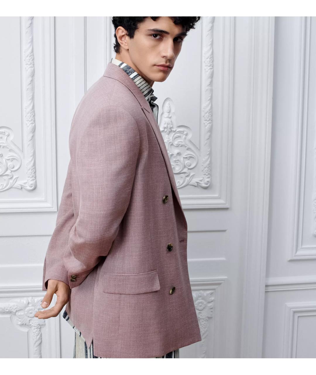 CHRISTIAN DIOR Розовый шерстяной пиджак, фото 2