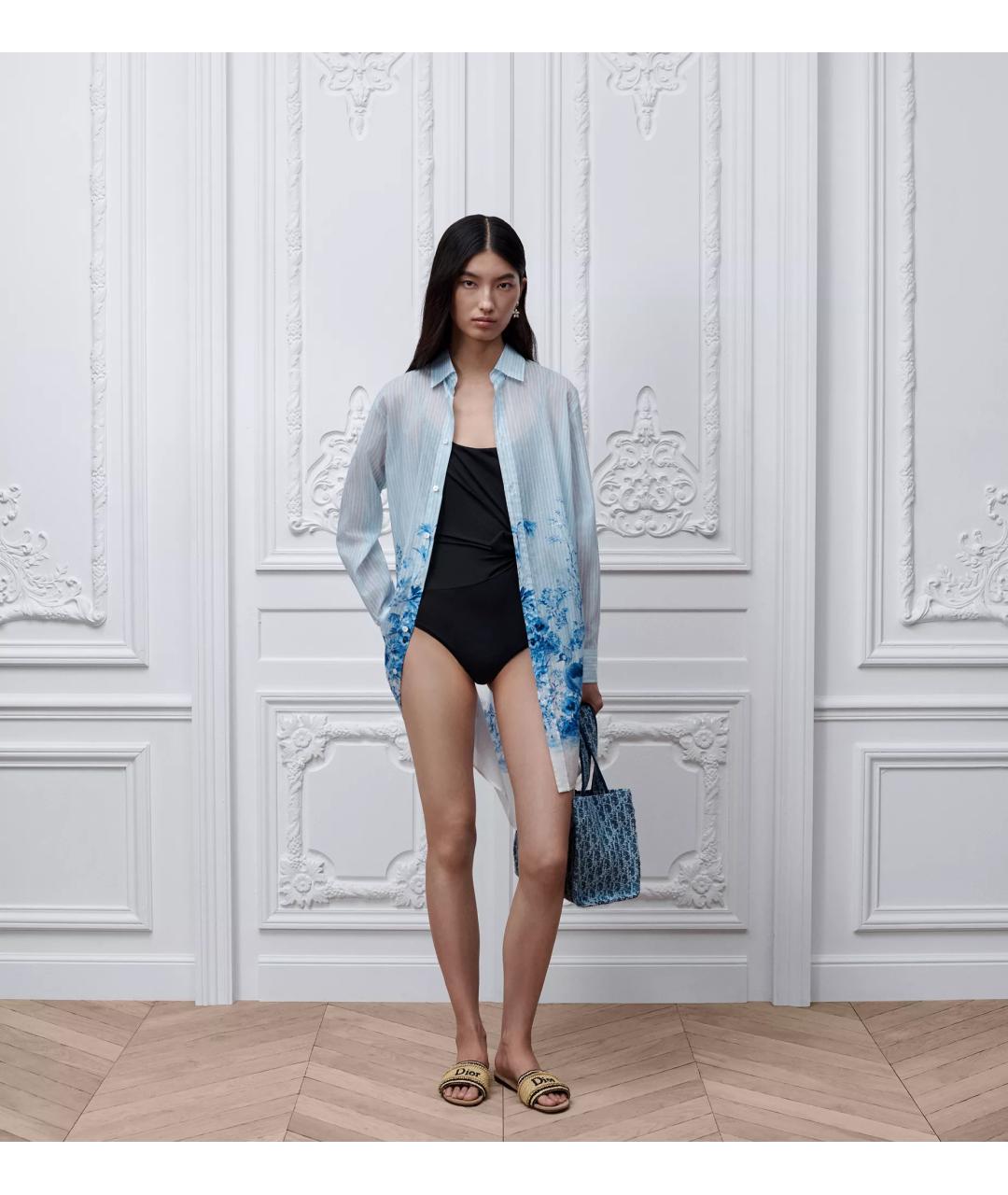 CHRISTIAN DIOR Голубая хлопковая рубашка, фото 2