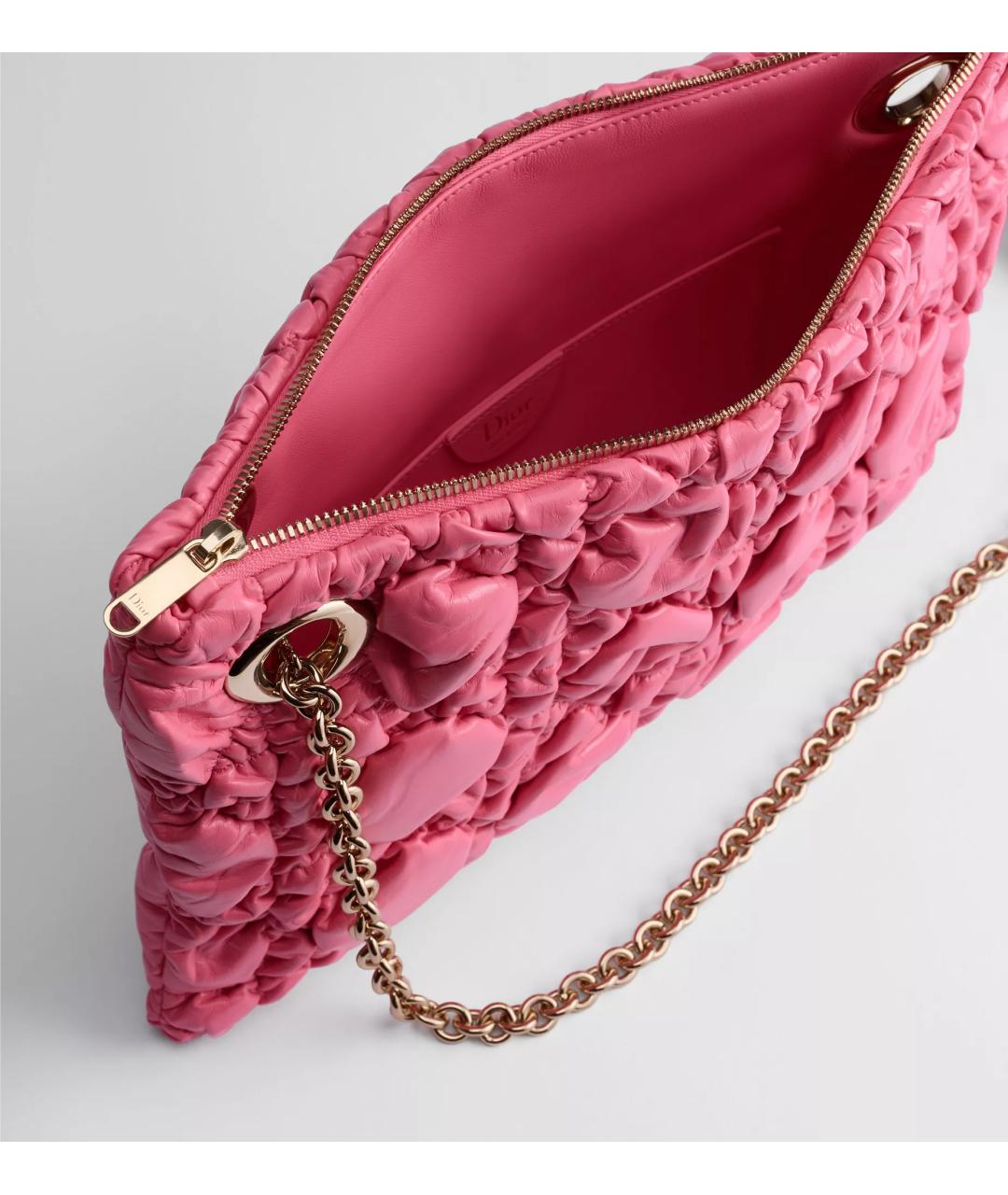 CHRISTIAN DIOR Розовая кожаная сумка через плечо, фото 6
