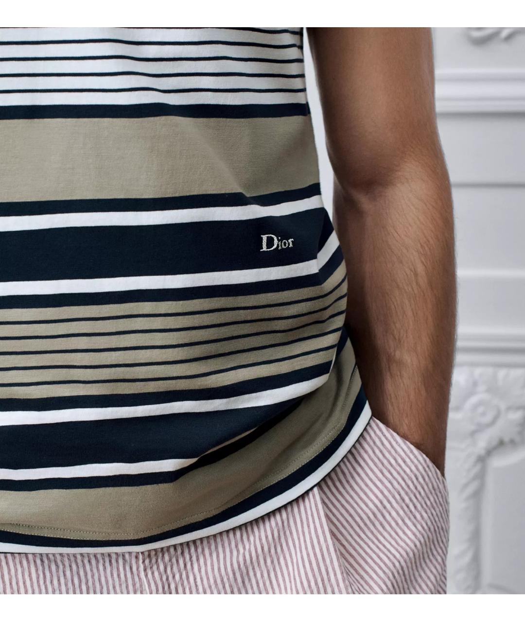 CHRISTIAN DIOR Мульти хлопковая футболка, фото 4