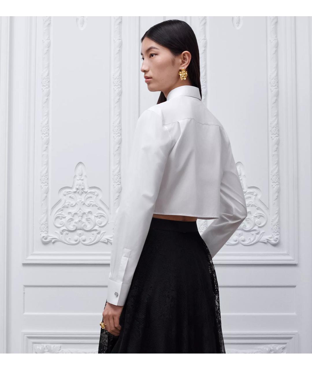 CHRISTIAN DIOR Белая хлопковая блузы, фото 4
