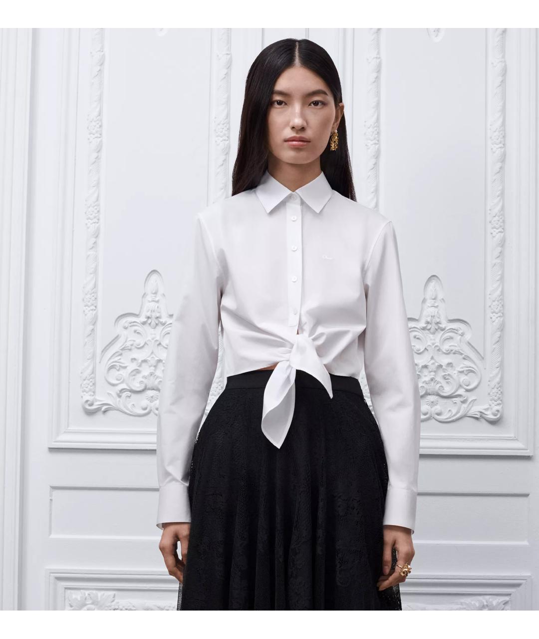 CHRISTIAN DIOR Белая хлопковая блузы, фото 3