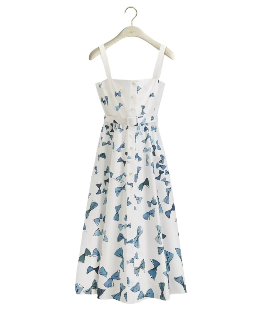 CHRISTIAN DIOR Белое хлопковое повседневное платье, фото 1
