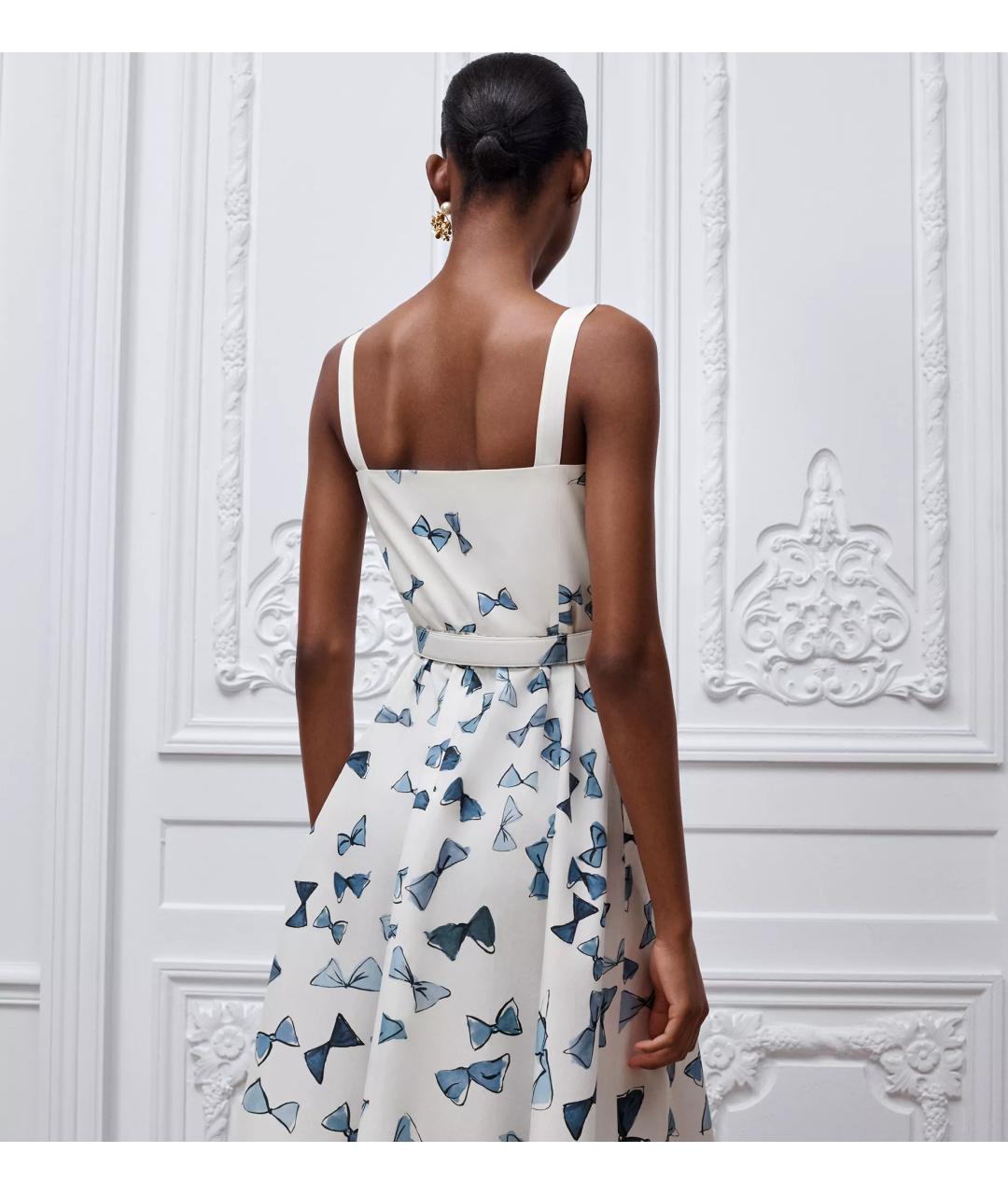 CHRISTIAN DIOR Белое хлопковое повседневное платье, фото 5