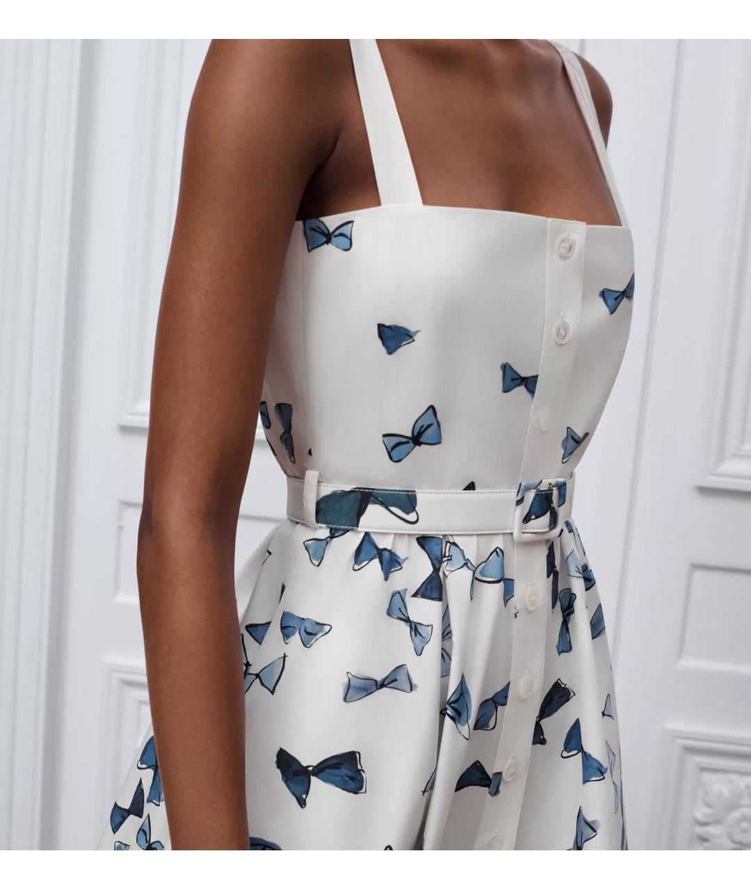 CHRISTIAN DIOR Белое хлопковое повседневное платье, фото 4