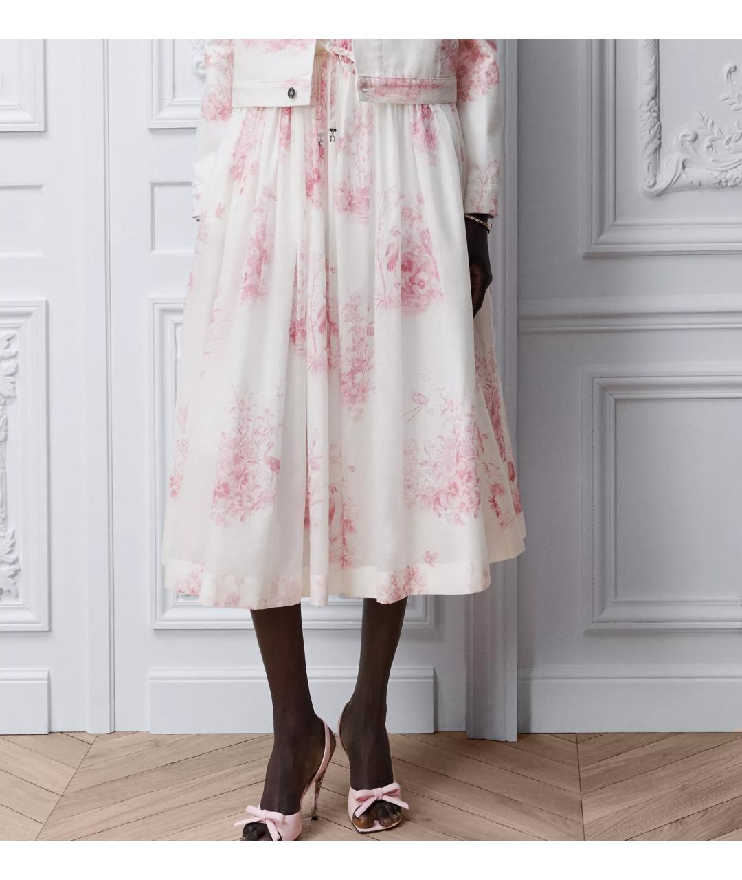 CHRISTIAN DIOR Мульти хлопковая юбка миди, фото 3
