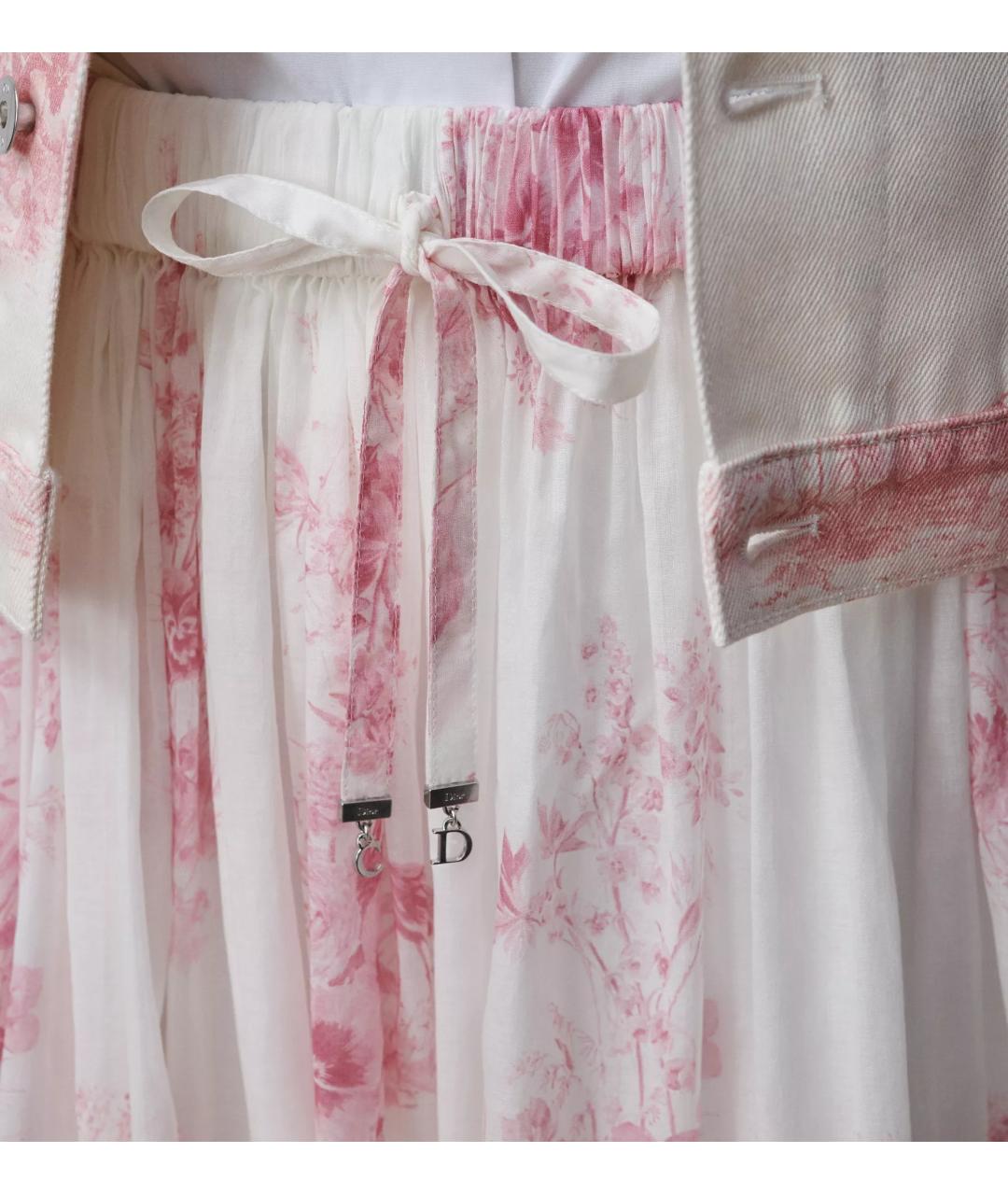 CHRISTIAN DIOR Мульти хлопковая юбка миди, фото 4