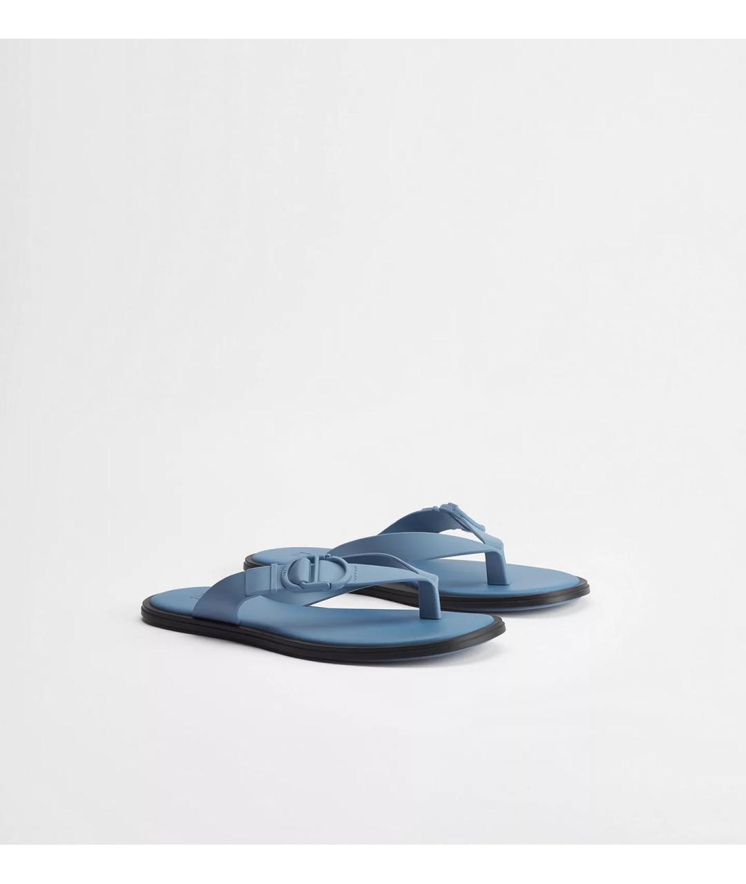 CHRISTIAN DIOR Синие резиновые шлепанцы, фото 4