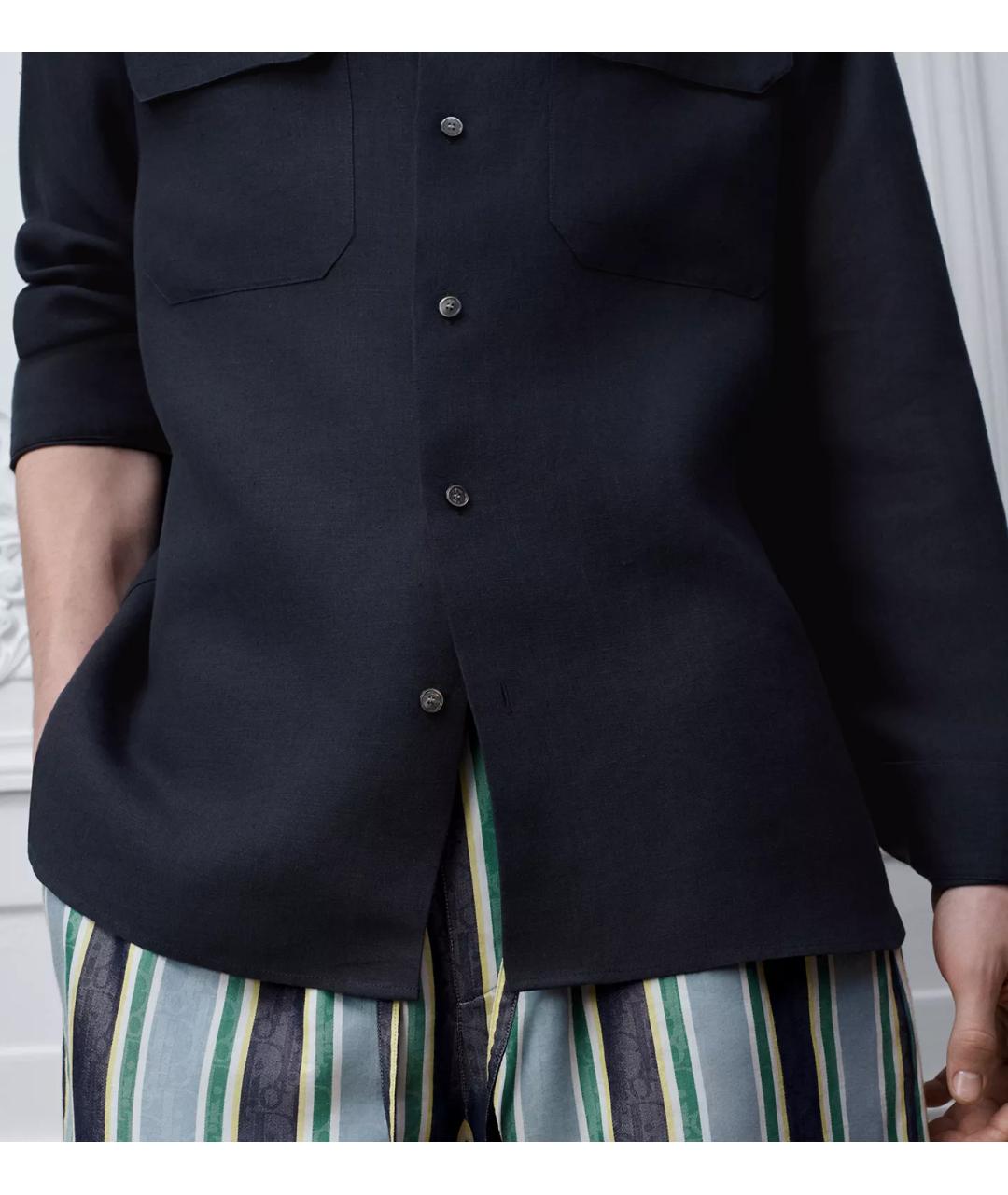 CHRISTIAN DIOR Темно-синяя кэжуал рубашка, фото 7