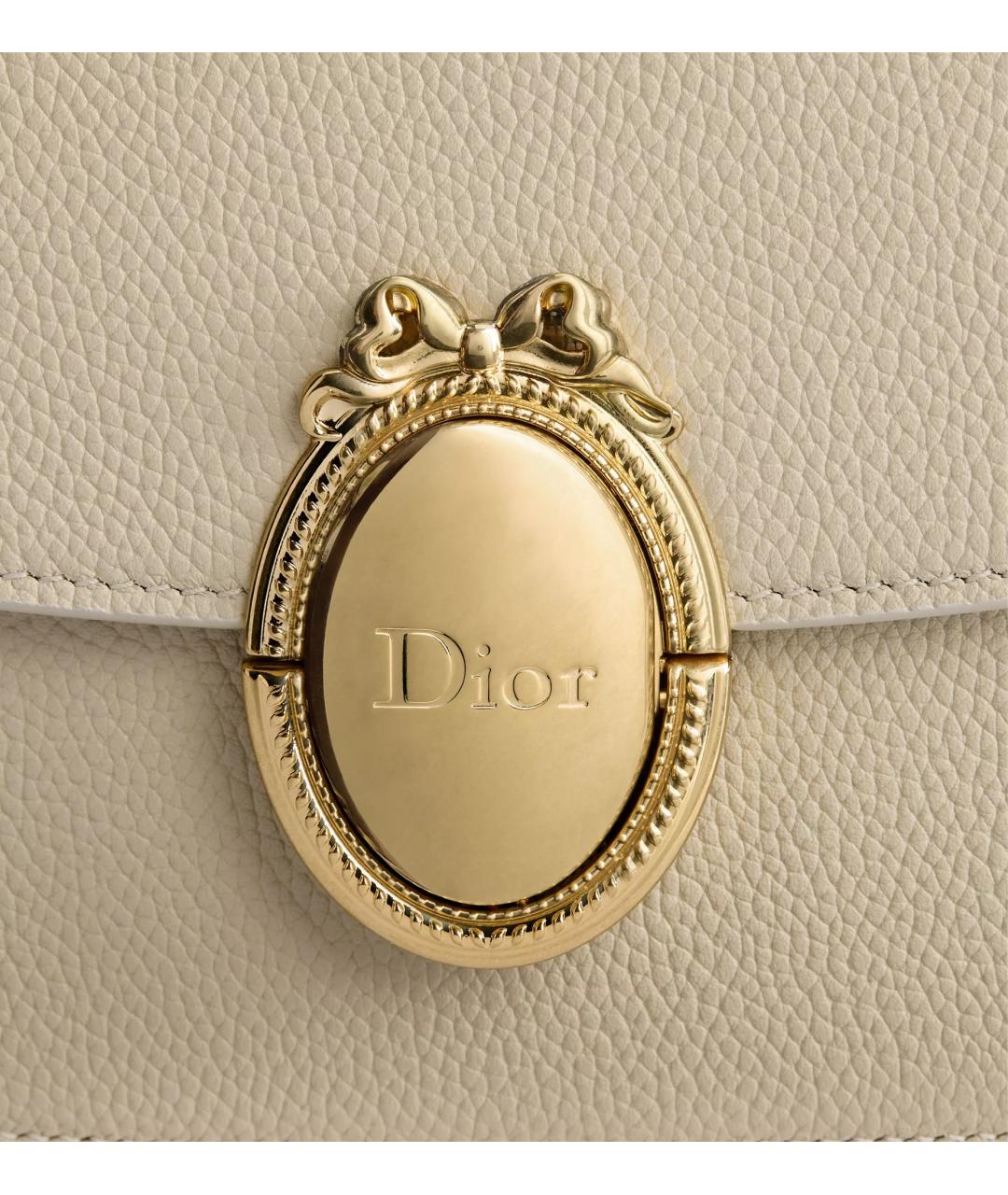 CHRISTIAN DIOR Бежевая кожаная сумка через плечо, фото 8